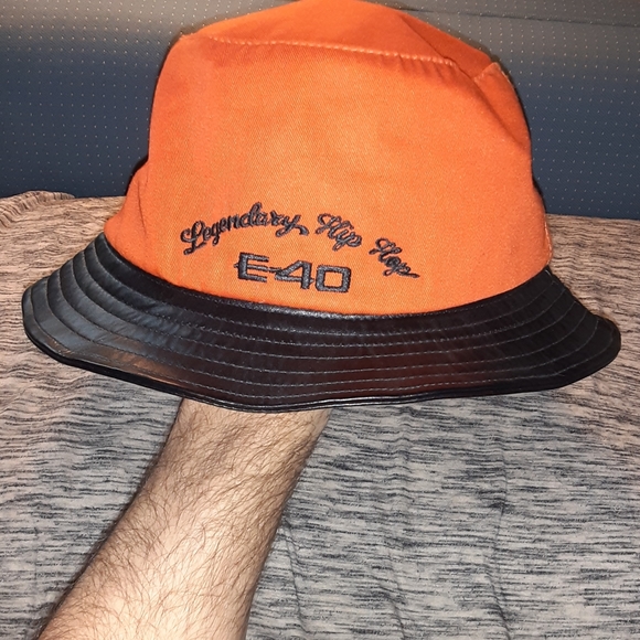 Orange and Black Bucket Hat